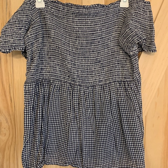Strapless gingham top - Picture 1 of 2